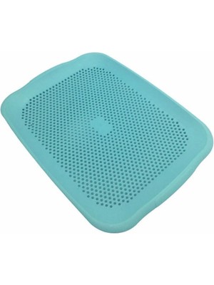 Mikasso Plastik Süzgeçli Kesim Panosu Sebze Meyve Yıkama Plastik Mavi