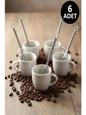 Mikasso 6 Adet Mini Çırpıcı, Çok Amaçlı Mini Çırpıcı 6 Lı Paket Pratik Çırpıcı Paslanmaz Çelik