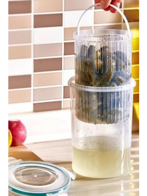 Mikasso Fresh Box Zeytin ve Sebze Yıkama Saklama Kutusu Plastik Beyaz