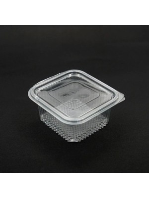 Mikasso 375GR/CC Kapaklı Sızdırmaz Kap 100'LÜ Plastik Gri