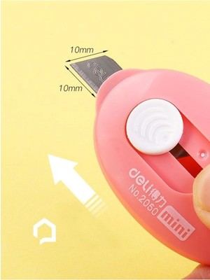 Mikasso 1 Adet Renkli Mini Çelik Bıçaklı Falçata Maket Bıçağı BSND9-V63X1