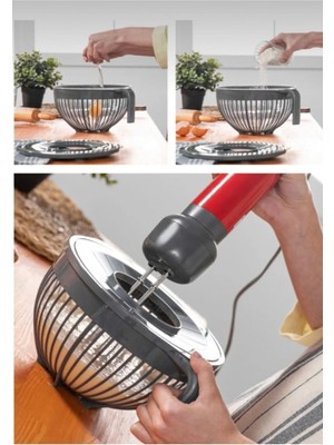 Mikasso Kapaklı Mikser Kabı | Hamur Karıştırma Kabı 3 Litre Plastik Siyah