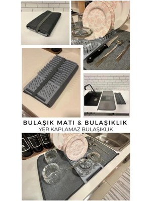 Mikasso Tezgah Üstü Katlanır Bulaşıklık - Tabaklık - Kurutmalık Bulaşık Düzenleyicisi Plastik Gri