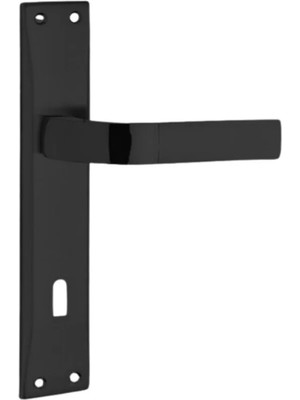 Mikasso Cansu Aynalı Siyah Oda Kapı Kolu Siyah 1 Takım (Montaj Vidaları Dahildir.) Zamak