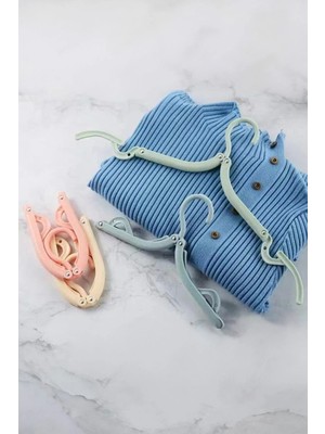 Mikasso Katlanabilir Yer Tutmaz Kıyafet Askısı Seyahat Tipi Bavul Çanta Taşınabilir Kırıştırmaz Askı 5 Adet