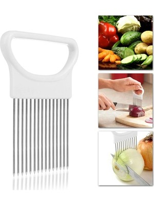 Mikasso Paslanmaz Sebze Meyve Tutucu Dilimleme Şekillendirme Mutfak Aparatı Çelik