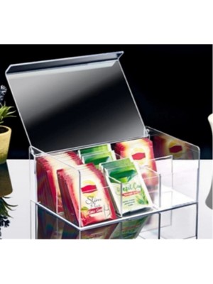 Mikasso Boxup 6 Bölmeli Dikdörtgen Çay ve Kahve Kutusu Plastik Turuncu