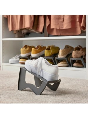 Mikasso Ayakkabı Düzenleyici Ayakkabılık Plastik Gri Tr