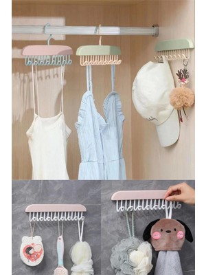 Mikasso 8 Kancalı Mutfak Banyo Dolap Içi Çok Amaçlı Kancalı Yapışkanlı Askı Portatif Askı Belirtilmemiş Yeşi