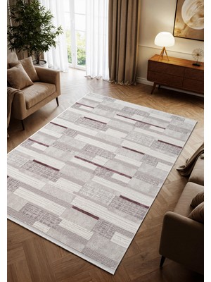 Cotto Home Porto PP006L Renkli Akrilik Halı Geometrik Desenli Yumuşak Dokulu Tozu Az Yatak Odası Mutfak Koridor