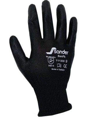 Mikasso Sanfit 111330 Pu Montaj Iş Eldiveni 9 No - 1 Çift Siyah