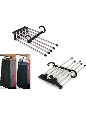 Mikasso Pantolon Askılık 5 Li Hareketli Askı - Metal - 1 - Beyaz
