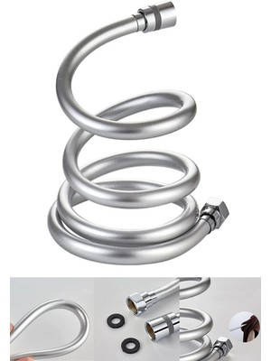 Mikasso Sağlam Esnek Pvc Banyo Duş Hortum Dayanıklı Banyo Batarya Musluk Duş Hortumu 1,5 Metre Belirtilmemiş