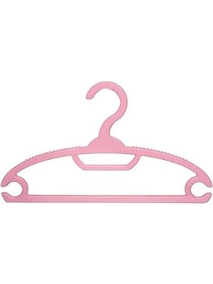 Mikasso 6'lı Çocuk Bebek Kıyafet Askısı Plastik Pembe