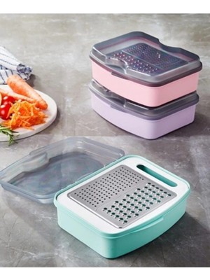 Mikasso Gondol Plastik Farklı Renklerde Rendeli Saklama Kabı 1,25 Lt Plastik