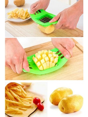 Mikasso Portatif Tasarım Manuel Patates Sebze Dilimleyici Mini Mutfak Dostu Meyve Sebze Kesici Aleti Çelik