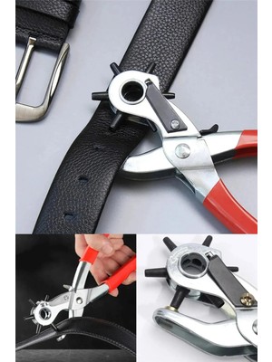 Mikasso 6 Boyutta Kemer Delme Pensesi Aleti Deri Delici Pensi Zımba Erkek Pantolon Kemer Delme