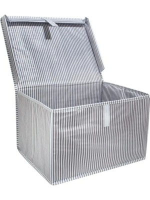 Mikasso Geniş Çok Amaçlı Kutu Maxi 50X40X30 Cm, Şeffaf, Gri Renk, Dayanıklı ve Şık Tasarım Tela 41 x 50 Şeff