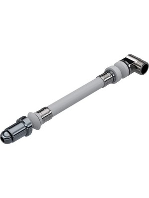 Mikasso Asma Klozet Esnek Taharet Borusu - Krom Uçlu Dirsekli 240 mm