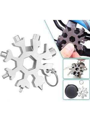 Mikasso Çok Amaçlı Alyan Tornavida Kar Tanesi Anahtarlık