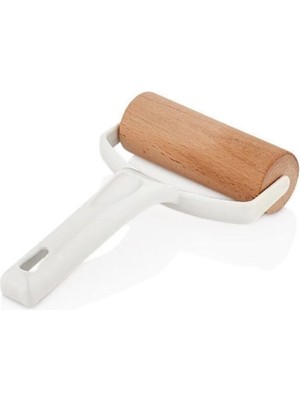 Mikasso Hamur Şekillendirici Hamur Düzleştirici Mutfak Hamur Aleti Ahşap Beyaz