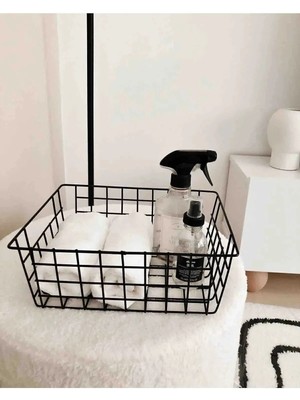 Mikasso Tel Sepet, Masaüstü Organize, Düzenleyici, Dolap Içi Organizer, Çok Amaçlı Düzenleyici Metal 20 x 30