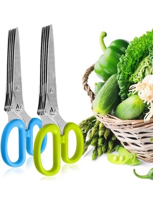 Mikasso Çoklu Doğrama Makası Çok Amaçlı Doğrama Mutfak Makası Sebze Makası Çelik