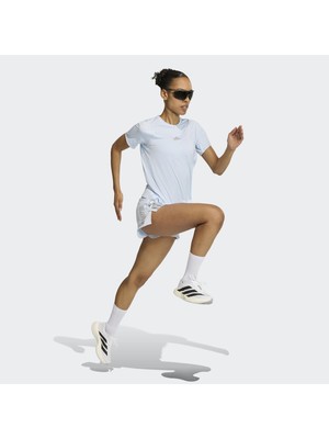 Adidas Adizero Ekiden Kadın Mavi Koşu Şortu.-