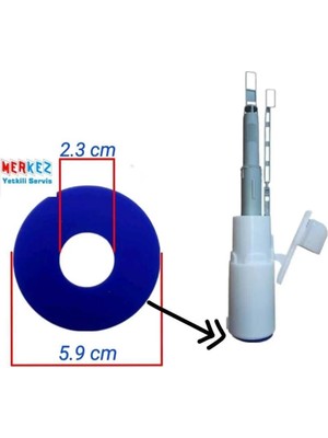 Mikasso Rezervuar Iç Takım Contası Gömme Rezervuar Boşaltma Grubu Conta Rezervuar Iç Takım Mavi 1 Yıl