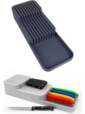 Mikasso 2 Sıralı Lüx Çekmece Içi Bıçaklık Plastik Çok Renkli