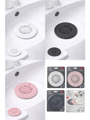 Mikasso 3’lü Lavabo ve Banyo Süzgeci Seti | Mutfak Lavabosu Küvet Banyo Gider Süzgeci Silikon Tıpa Silikon