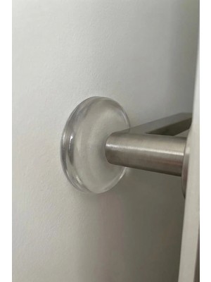 Mikasso 4 Adet Şeffaf Kapı Kolu Tamponu Duvar Koruyucu Silikon Stoper Çarpma Önleyici Ses Kesici Yastık