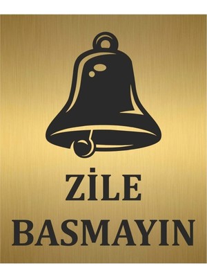 Mikasso Zile Basmayın Uyarı Levhası Kapı ve Duvar Yönlendirme Levhası 10X12 cm Metal Levha