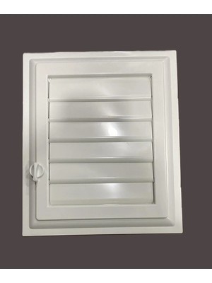 Mikasso Menfez Plastik Banyo Wc Havalandırma Menfezi Yüzeysel Hareketli Panjur 35X35 cm Ayarlı Plastik