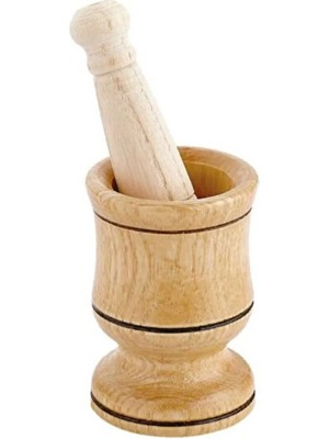 Mikasso Ahşap Havan Sarımsak Ezici Dövücü Küçük Boy Ahşap