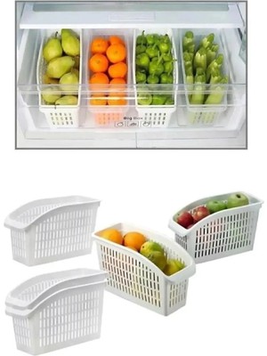 Mikasso 4 Adet Dolap Içi Düzenleyici Organizer Çok Amaçlı Sepet Plastik