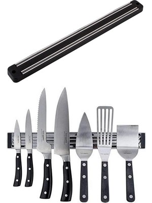 Mikasso 33 cm Bıçak Tutucusu Bıçak Organizer Bıçaklık Askısı Pratik Duvara Monteli Mıknatıslı Bıçak Askısı Ç
