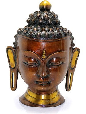 Tekinhediyelik Metal Buda Büstü Biblosu 30 cm KSK265