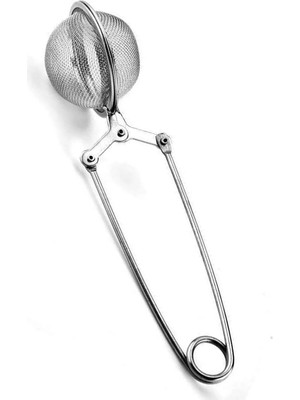 Mikasso Paslanmaz Çelik Bitki Çayı Çay Süzgeci Maşalı Demleme Aparatı Metal