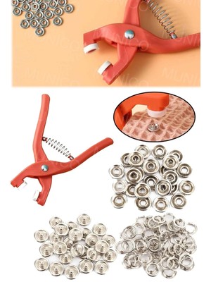 Mikasso Bebek Kıyafetlerini Çivisiz ve Dikişsiz Çıtçıtlı ve Küçük Düğmeli Düğmelerle Sabit Beş Tırnaklı Toka