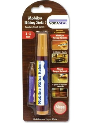 Mikasso Mobilya Rötuş Seti Ahşap Dolgu Kalemi Çizik Çatlak Kapatıcı Kalem Meşe