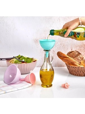 Mikasso 3'lü Plastik Huni Seti Karışık Renkli Plastik