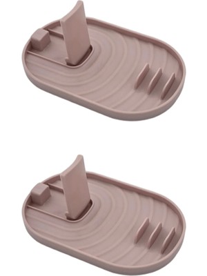 Mikasso Okyanus Kapak & Kaşık Rafı 2 Adet Plastik Pembe
