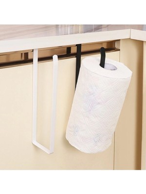 Mikasso Metal Kağıt Havlu ve Fincan Kupa Askısı, Metal Kağıt Havlu Askılığı, Dolap Kapağı Havlu Askılığı Met