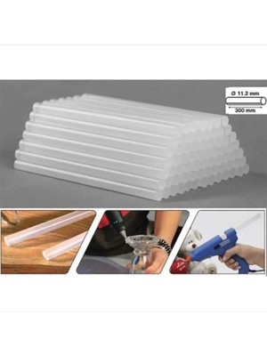 Mikasso 11,5X30 cm Kalın Sıcak Silikon Mumu 30 cm Uzunlukta 10 Adet Büyük Silikon Tabancası Için