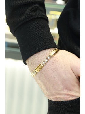 Aydın Kuyumculuk 14 Ayar Altın,erkek Bileklik AGBLK672