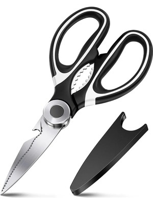 Mikasso Mutfak Makası - Paslanmaz Çelik Ultra Keskinleştirilmiş Çok Amaçlı Balık Et Sebze Makası Paslanmaz Ç