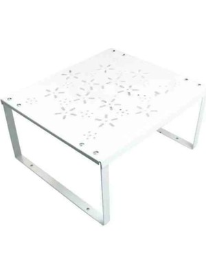 Mikasso Dolap Içi Plastik Ayaklı Metal Tabak Bardak Kase Raf Düzenleyici Plastik Çok Renkli