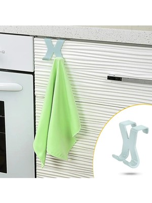 Mikasso Mutfak Banyo Dolap Kapağına Takılan Meta Havlu Askılığı Aparatı (4457) Plastik Çok Renkli Tr
