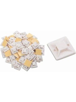Mikasso Parti Süs Balon Yapıştırıcı Kroşe Yapıştırıcı 25X25 mm 100 Adet Beyaz